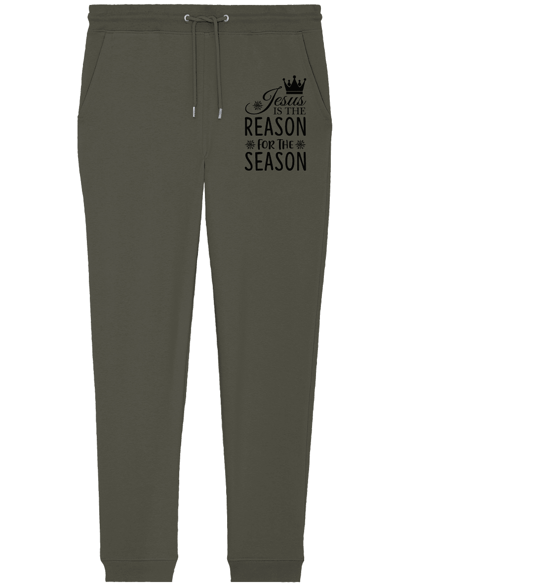 Jesus – Der Grund für die Weihnachtszeit | Christliche Geschenke - Organic Jogger Pants - Hosen - Khaki - GfoitMa