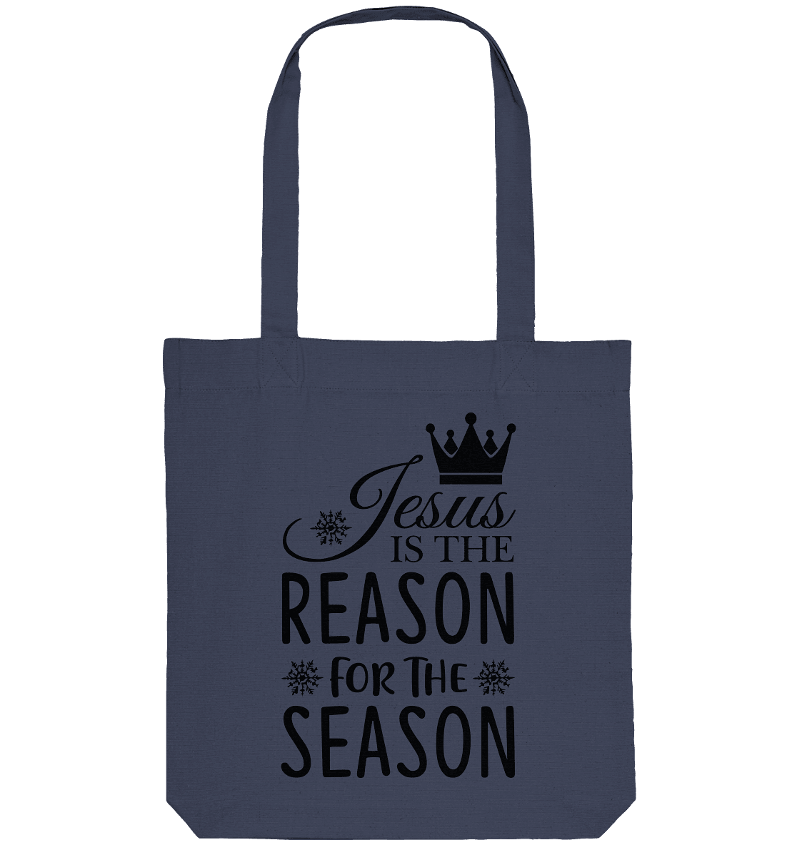 Jesus – Der Grund für die Weihnachtszeit | Christliche Geschenke - Organic Tote-Bag - Taschen - Midnight Blue - GfoitMa