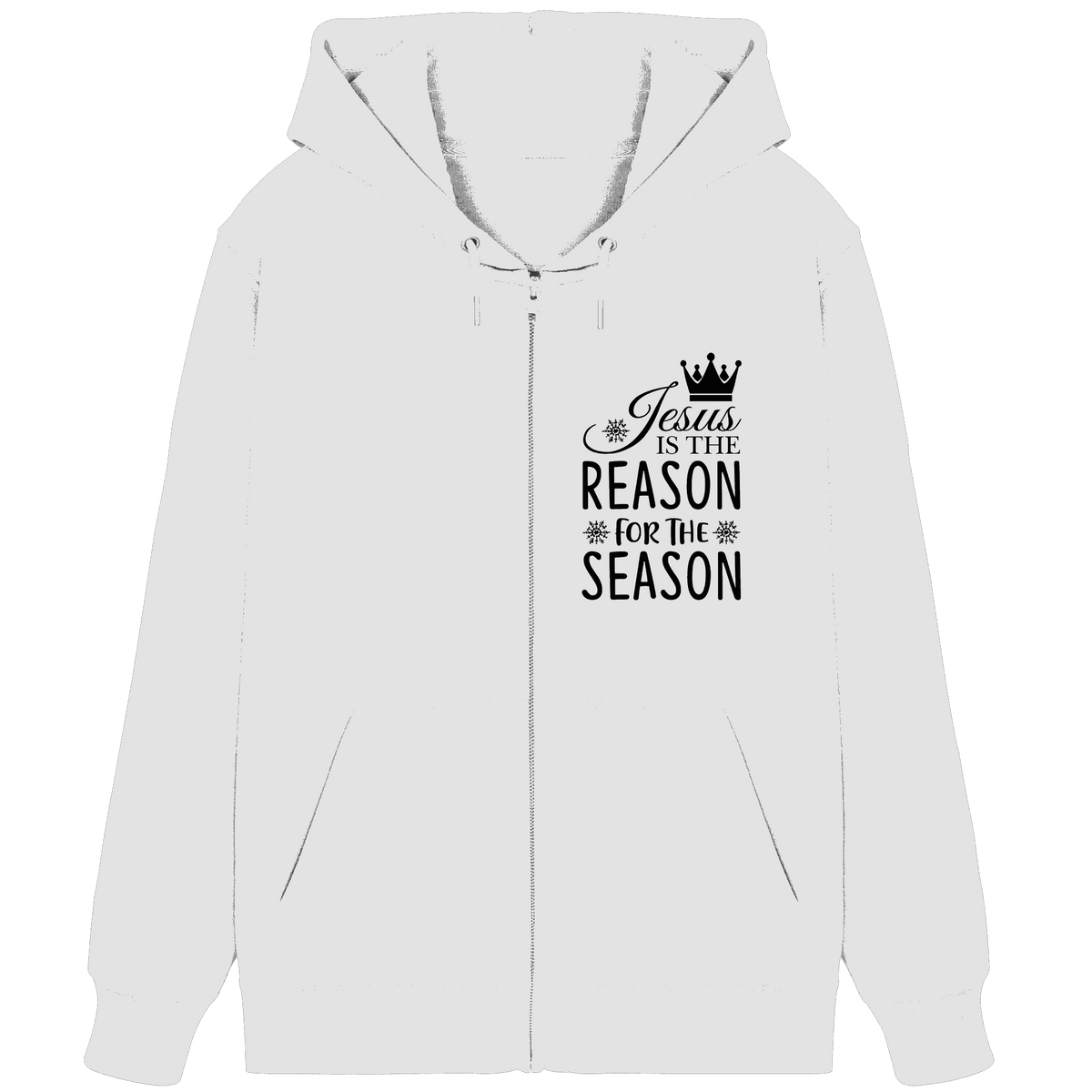 Jesus – Der Grund für die Weihnachtszeit | Christliche Geschenke - Organic Zipper - Jacken/ Zipper - White - GfoitMa