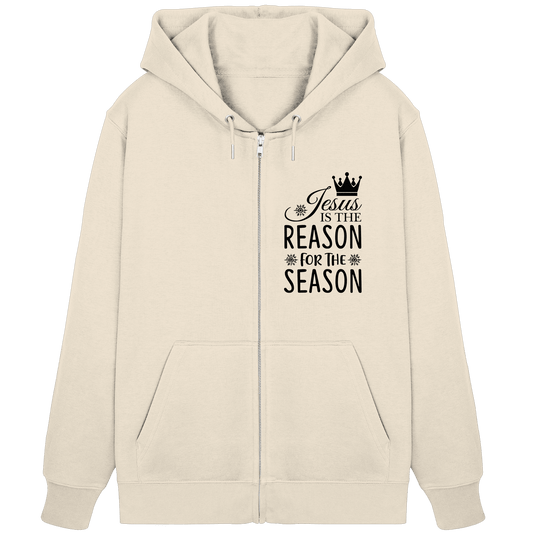 Jesus – Der Grund für die Weihnachtszeit | Christliche Geschenke - Organic Zipper - Jacken/ Zipper - Natural Raw - GfoitMa