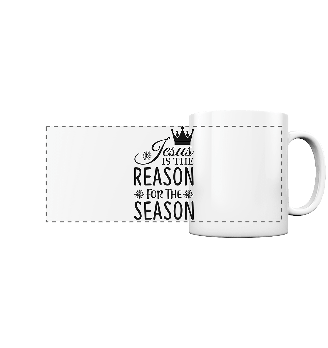 Jesus – Der Grund für die Weihnachtszeit | Christliche Geschenke - Panorama Tasse - Trinkgefäße - White glossy - GfoitMa