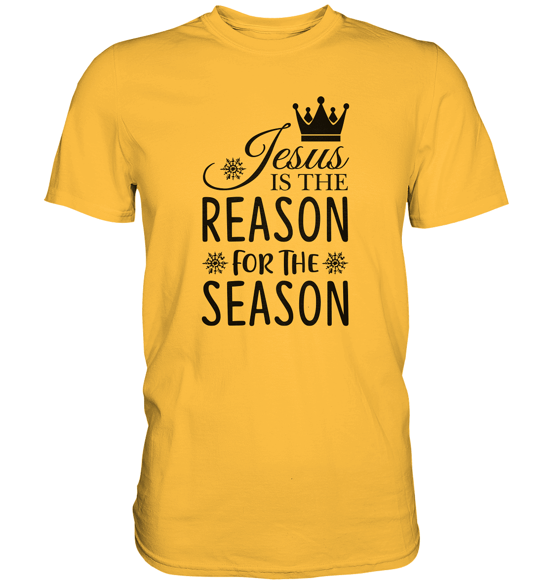 Jesus – Der Grund für die Weihnachtszeit | Christliche Geschenke - Premium Shirt - Unisex-Shirts - Gold - GfoitMa