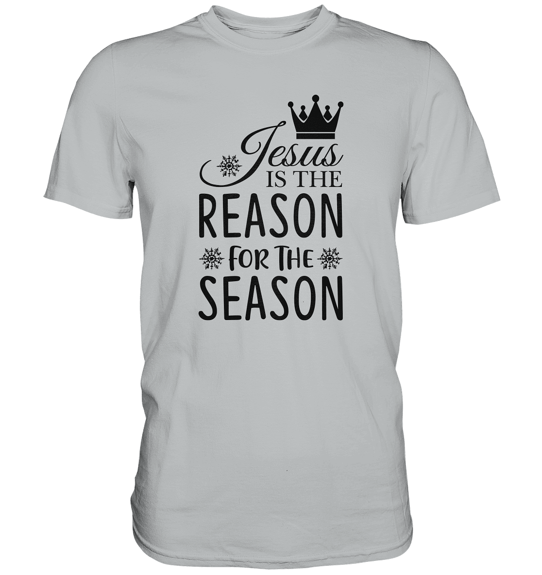 Jesus – Der Grund für die Weihnachtszeit | Christliche Geschenke - Premium Shirt - Unisex-Shirts - Pacific Grey - GfoitMa