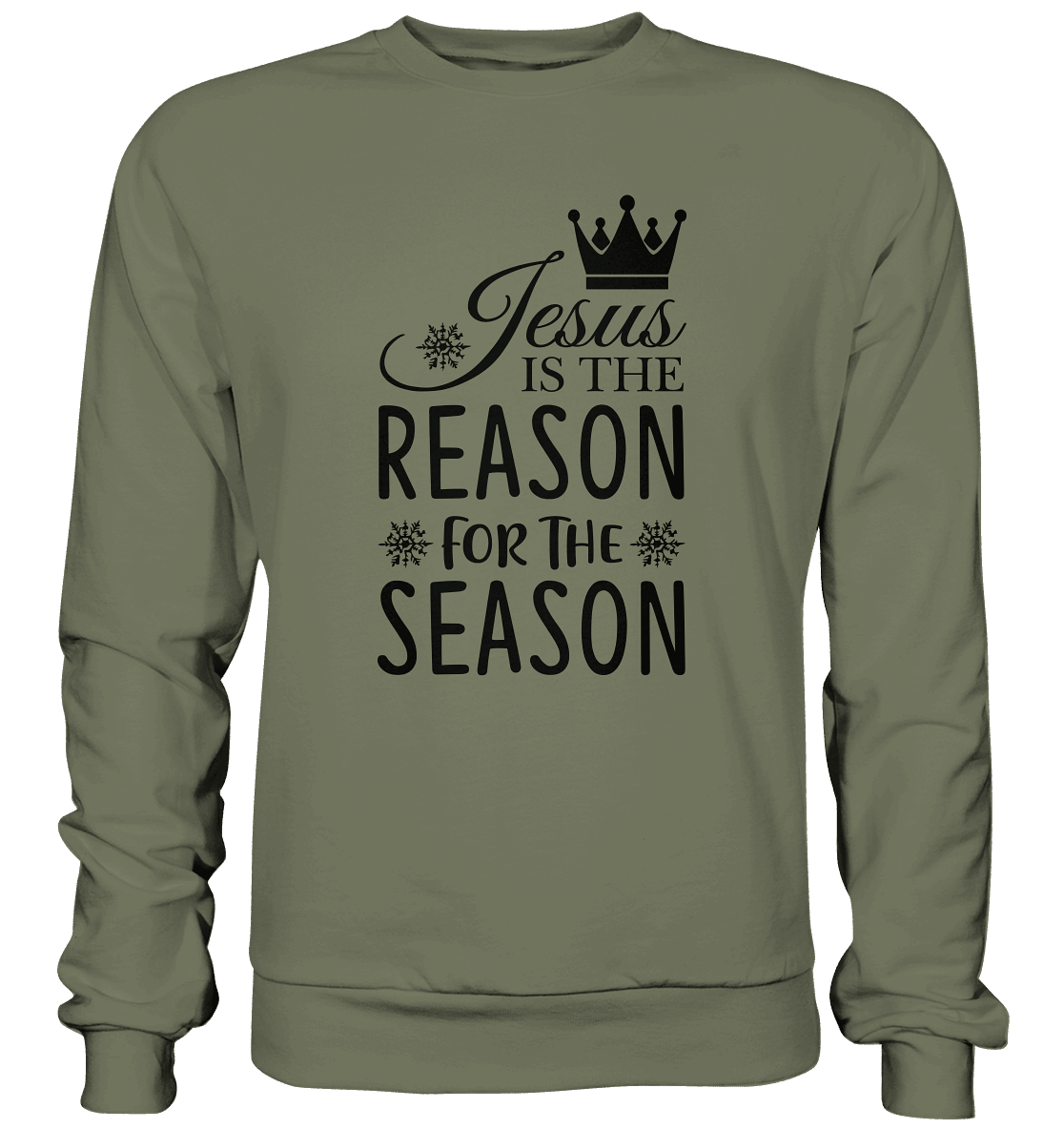 Jesus – Der Grund für die Weihnachtszeit | Christliche Geschenke - Premium Sweatshirt - Sweatshirts - Classic Olive - GfoitMa