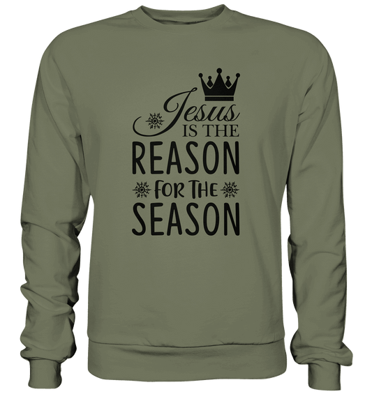 Jesus – Der Grund für die Weihnachtszeit | Christliche Geschenke - Premium Sweatshirt - Sweatshirts - Classic Olive - GfoitMa