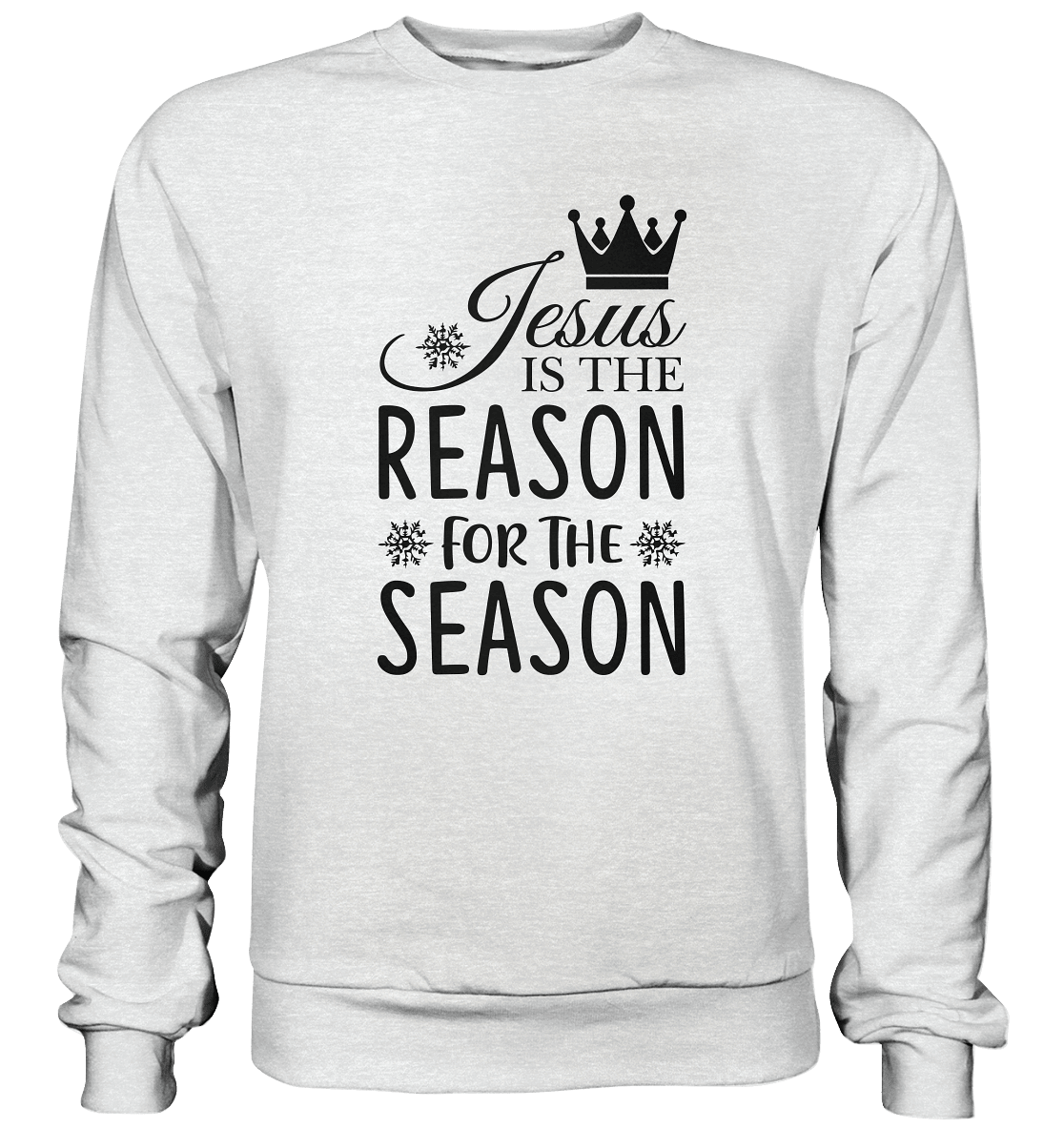 Jesus – Der Grund für die Weihnachtszeit | Christliche Geschenke - Premium Sweatshirt - Sweatshirts - Heather Grey (meliert) - GfoitMa