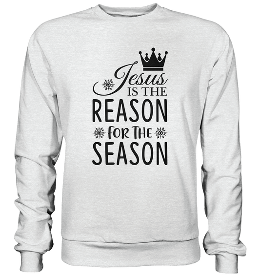 Jesus – Der Grund für die Weihnachtszeit | Christliche Geschenke - Premium Sweatshirt - Sweatshirts - Heather Grey (meliert) - GfoitMa