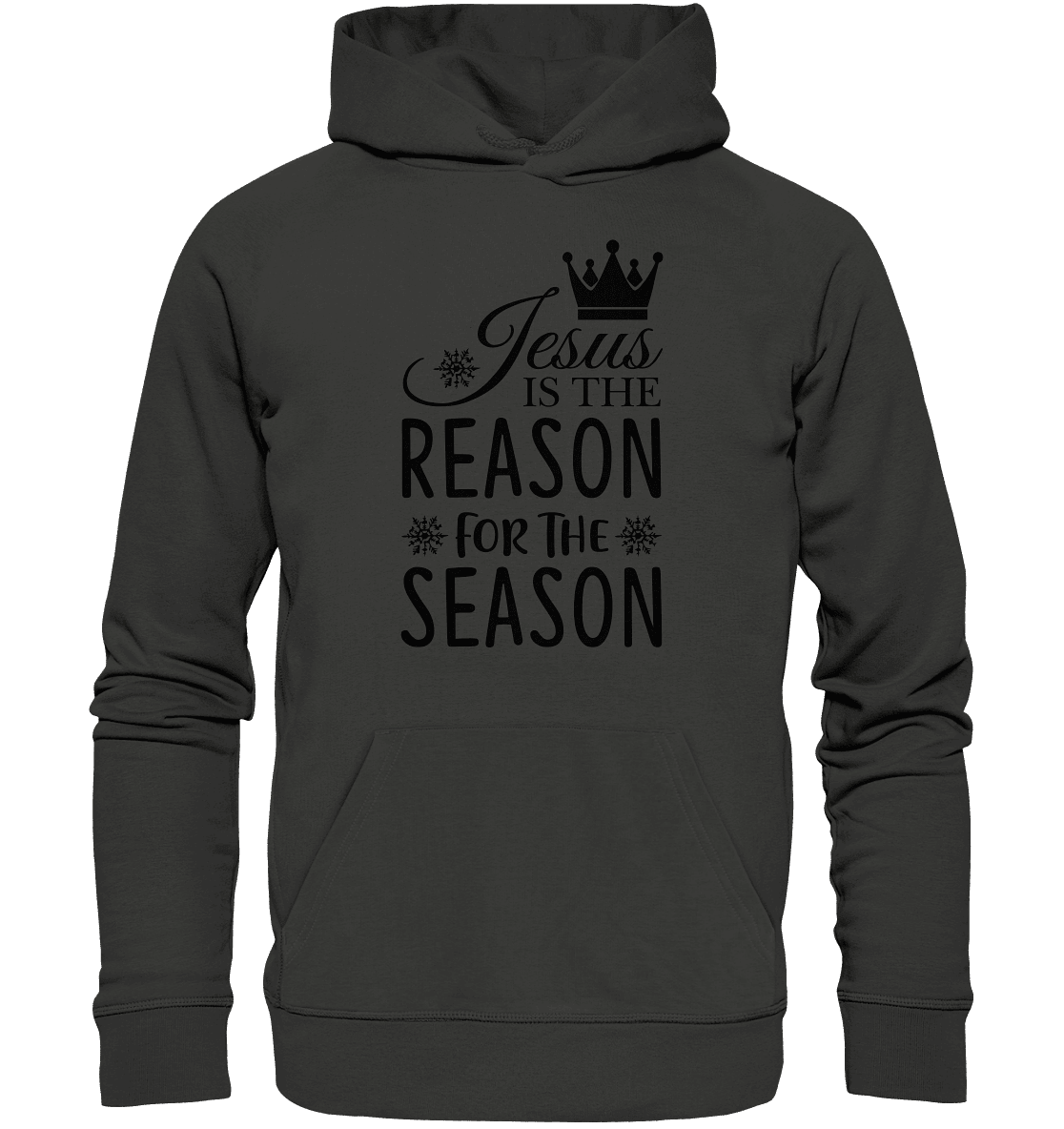 Jesus – Der Grund für die Weihnachtszeit | Christliche Geschenke - Premium Unisex Hoodie - Hoodies - Charcoal - GfoitMa