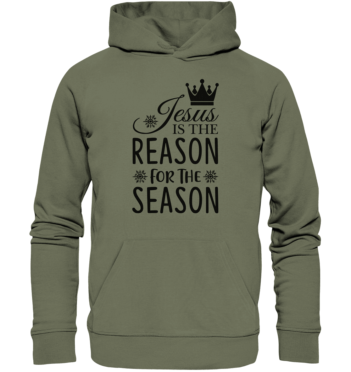 Jesus – Der Grund für die Weihnachtszeit | Christliche Geschenke - Premium Unisex Hoodie - Hoodies - Classic Olive - GfoitMa