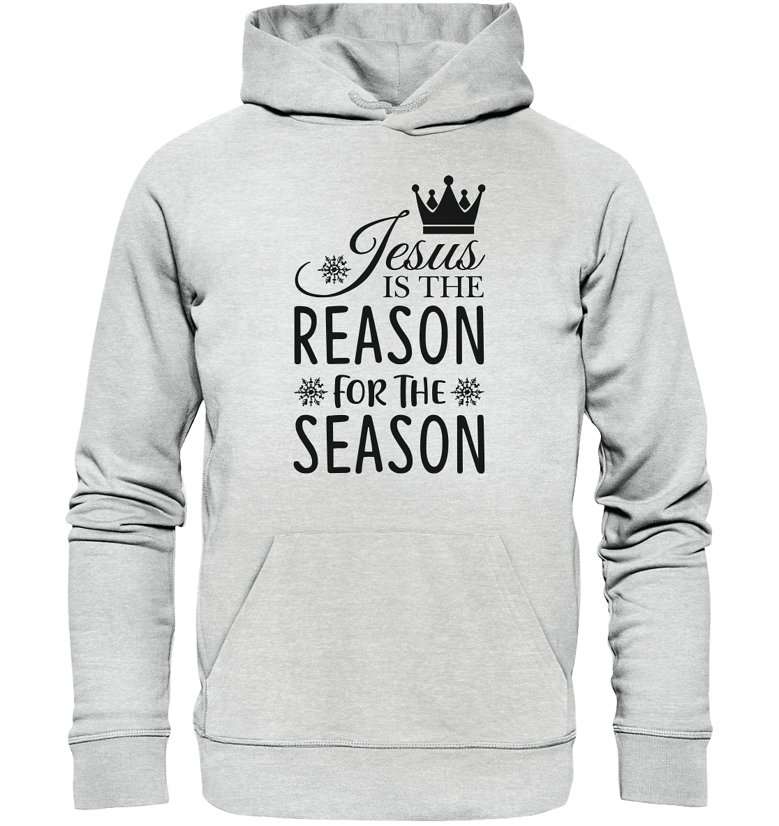 Jesus – Der Grund für die Weihnachtszeit | Christliche Geschenke - Premium Unisex Hoodie - Hoodies - Heather Grey (meliert) - GfoitMa