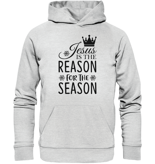 Jesus – Der Grund für die Weihnachtszeit | Christliche Geschenke - Premium Unisex Hoodie - Hoodies - Heather Grey (meliert) - GfoitMa