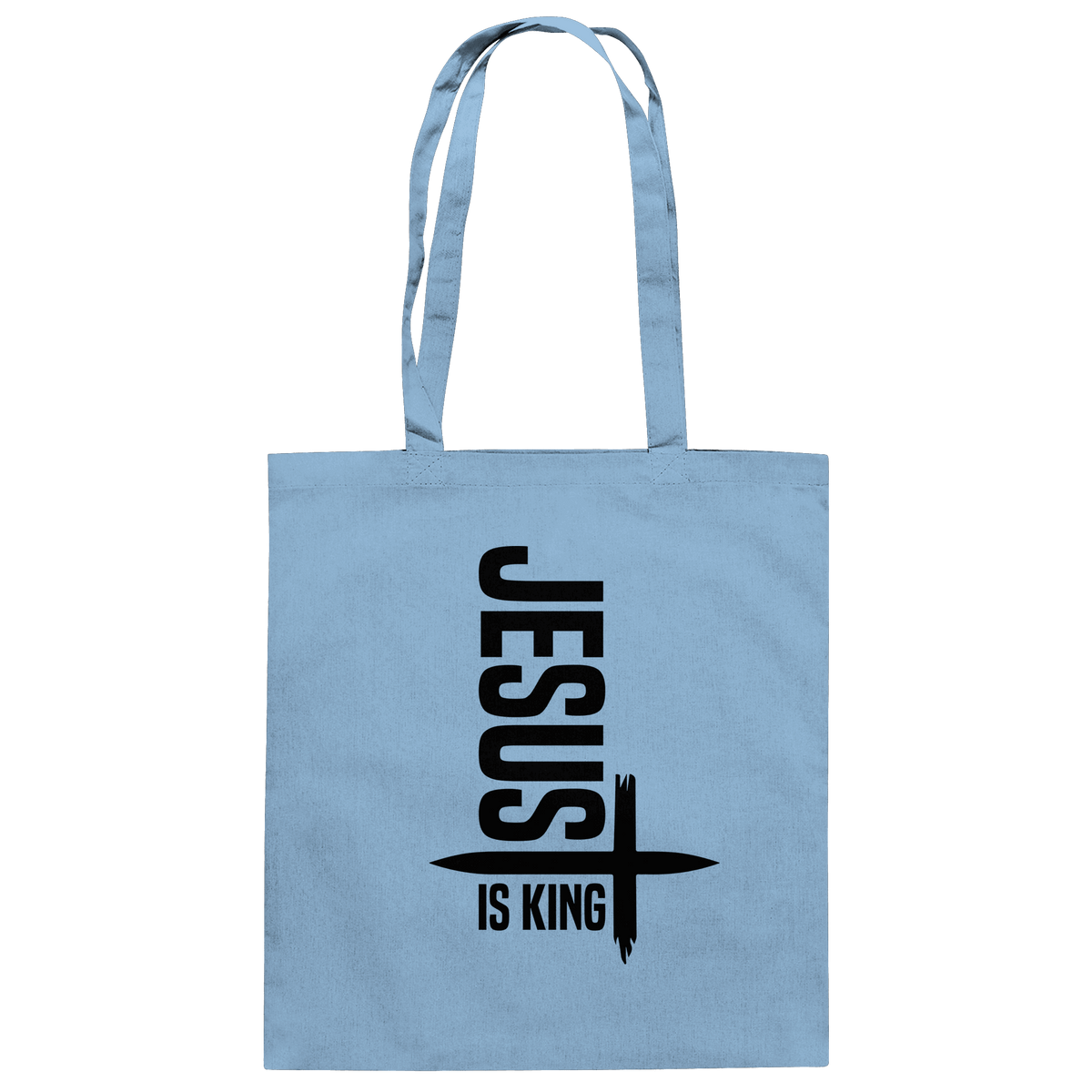 Jesus is King | Ein Statement des Glaubens - Baumwolltasche - Taschen - Sky Blue - GfoitMa