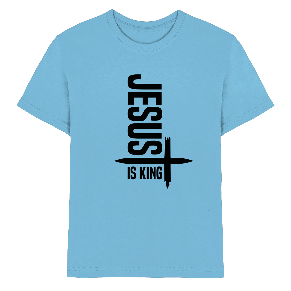 Jesus is King | Ein Statement des Glaubens - Kids Premium Shirt - Kids & Babys - Sky Blue - GfoitMa