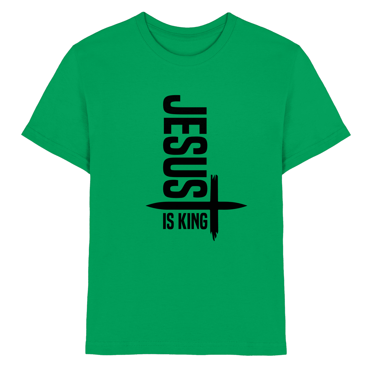 Jesus is King | Ein Statement des Glaubens - Kids Premium Shirt - Kids & Babys - Kelly Green - GfoitMa
