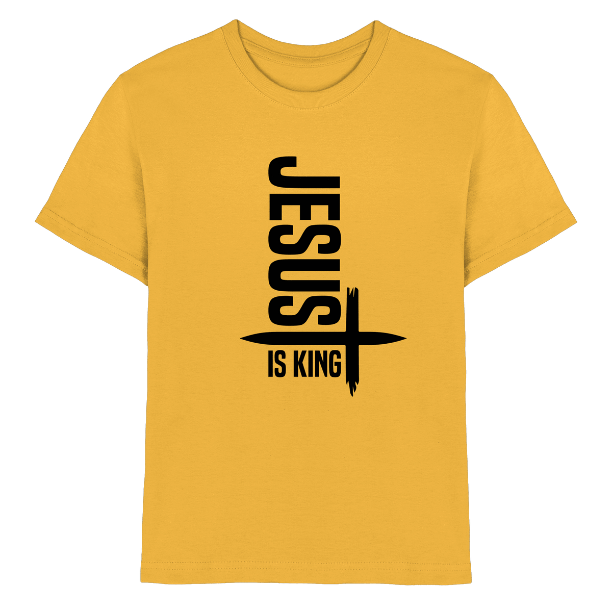 Jesus is King | Ein Statement des Glaubens - Kids Premium Shirt - Kids & Babys - Gold - GfoitMa