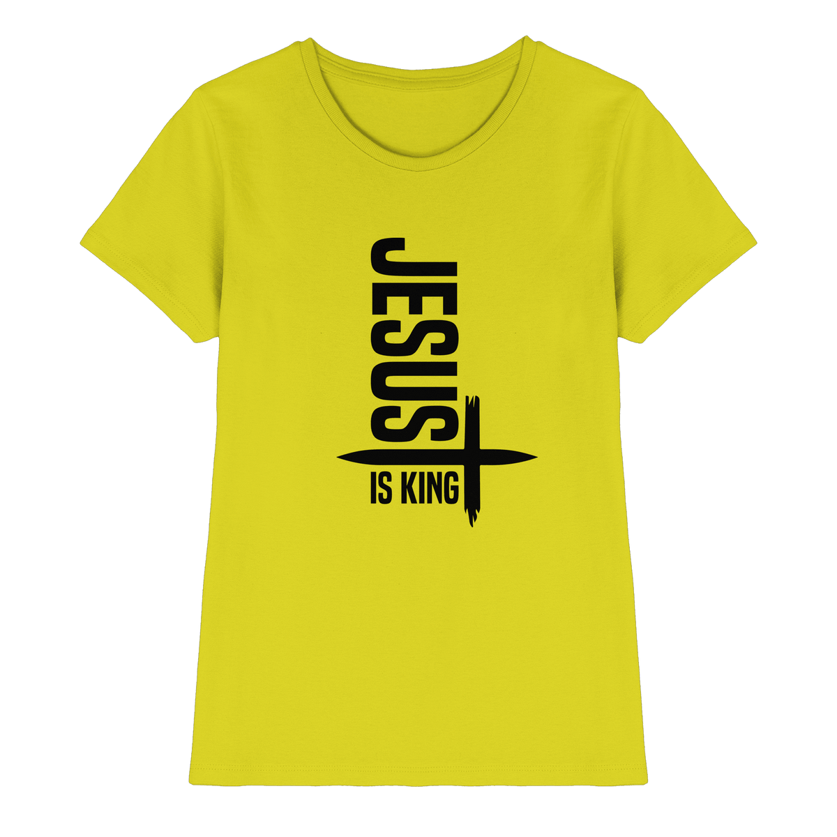 Jesus is King | Ein Statement des Glaubens - Ladies Premium Shirt - Lady-Shirts - Pixel Lime - GfoitMa