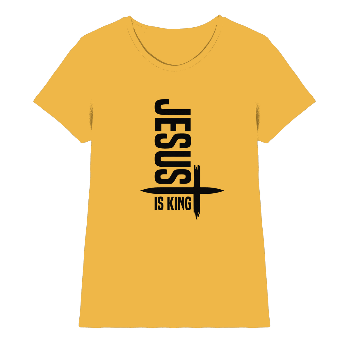 Jesus is King | Ein Statement des Glaubens - Ladies Premium Shirt - Lady-Shirts - Gold - GfoitMa