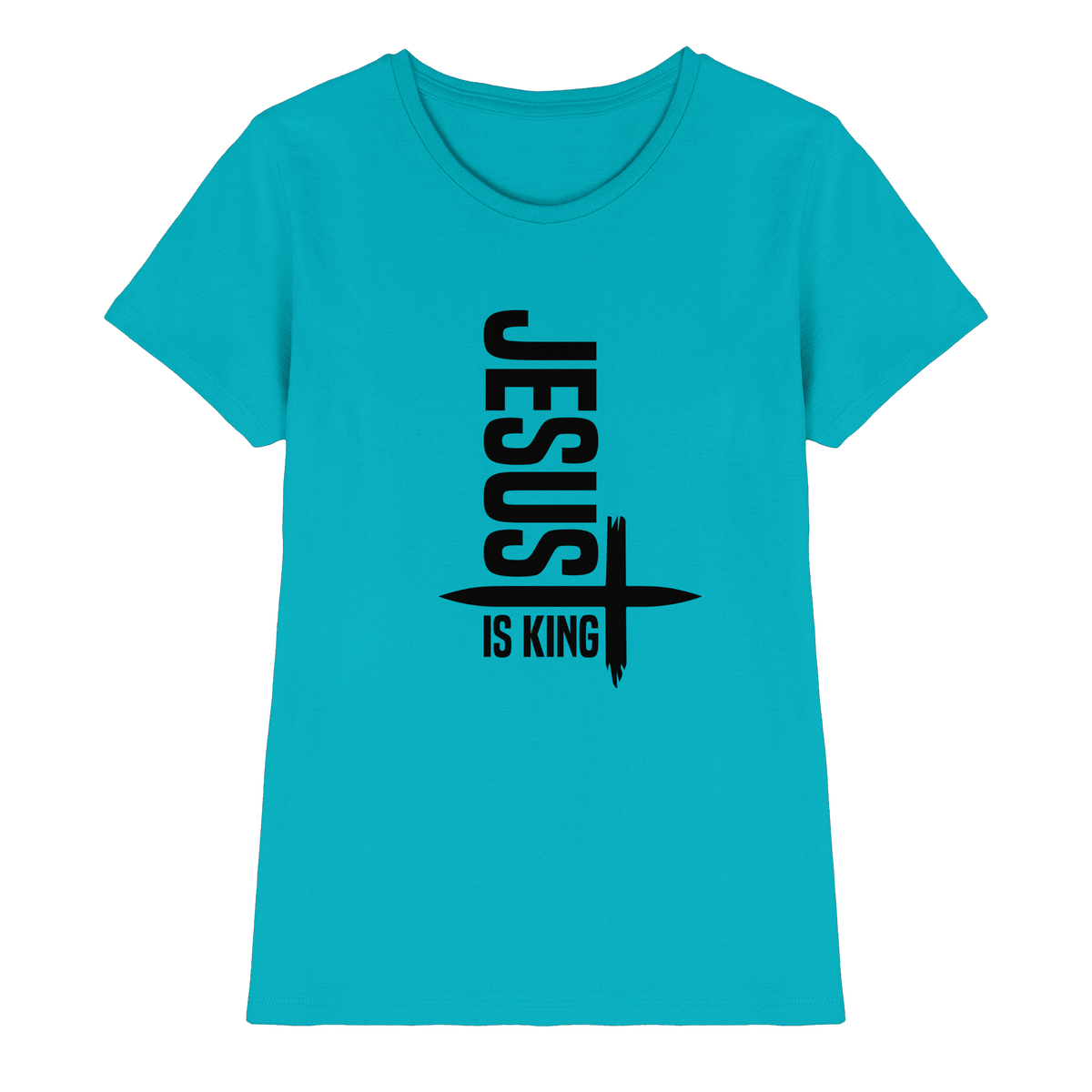 Jesus is King | Ein Statement des Glaubens - Ladies Premium Shirt - Lady-Shirts - Swimming Pool - GfoitMa