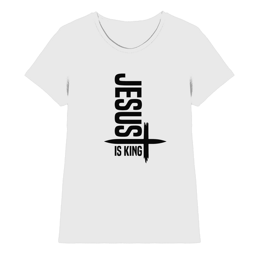 Jesus is King | Ein Statement des Glaubens - Ladies Premium Shirt - Lady-Shirts - White - GfoitMa