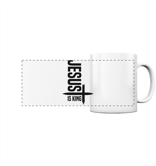Jesus is King | Ein Statement des Glaubens - Panorama Tasse - Trinkgefäße - White glossy - GfoitMa