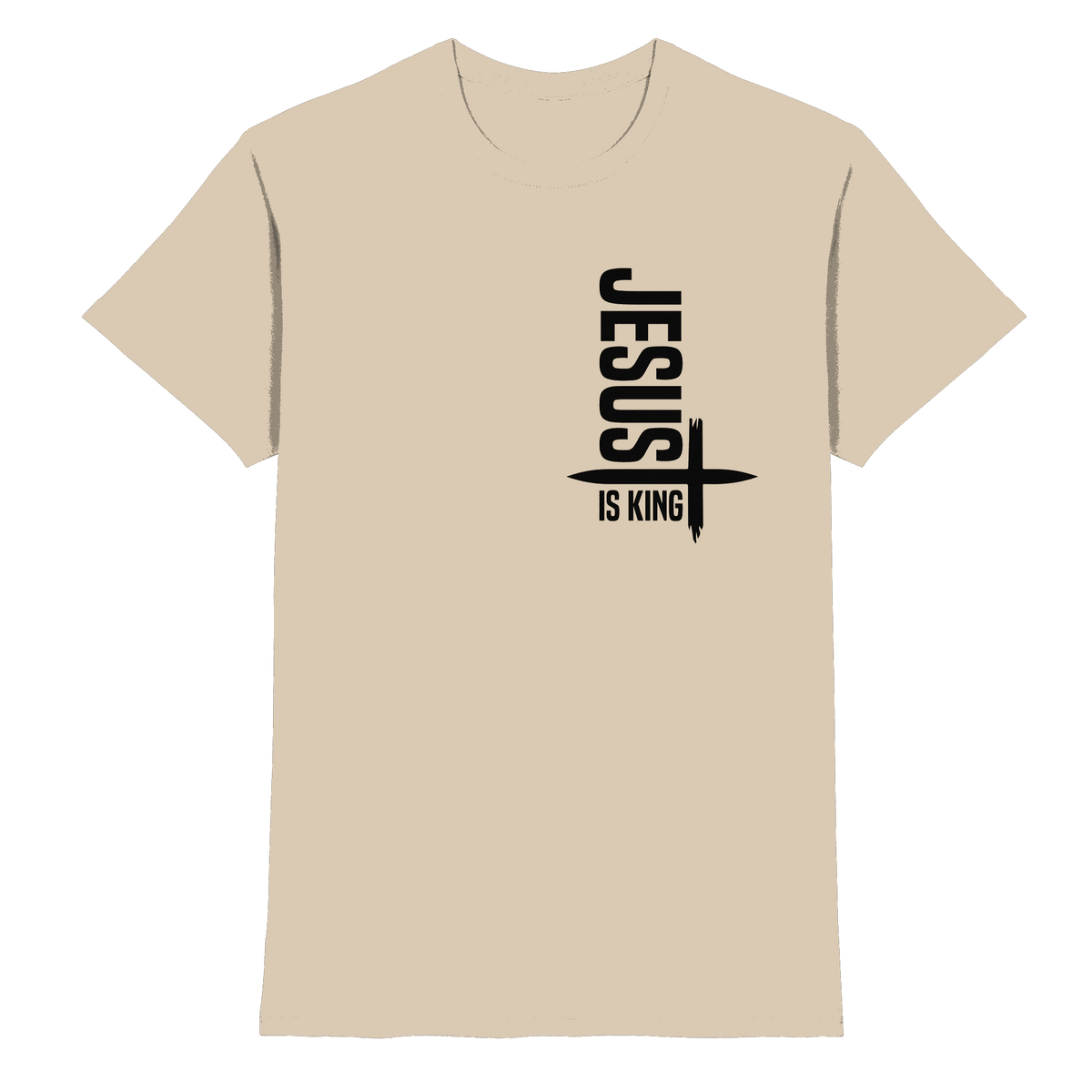 Jesus is King | Ein Statement des Glaubens - Premium Shirt - Unisex-Shirts - Sand - GfoitMa