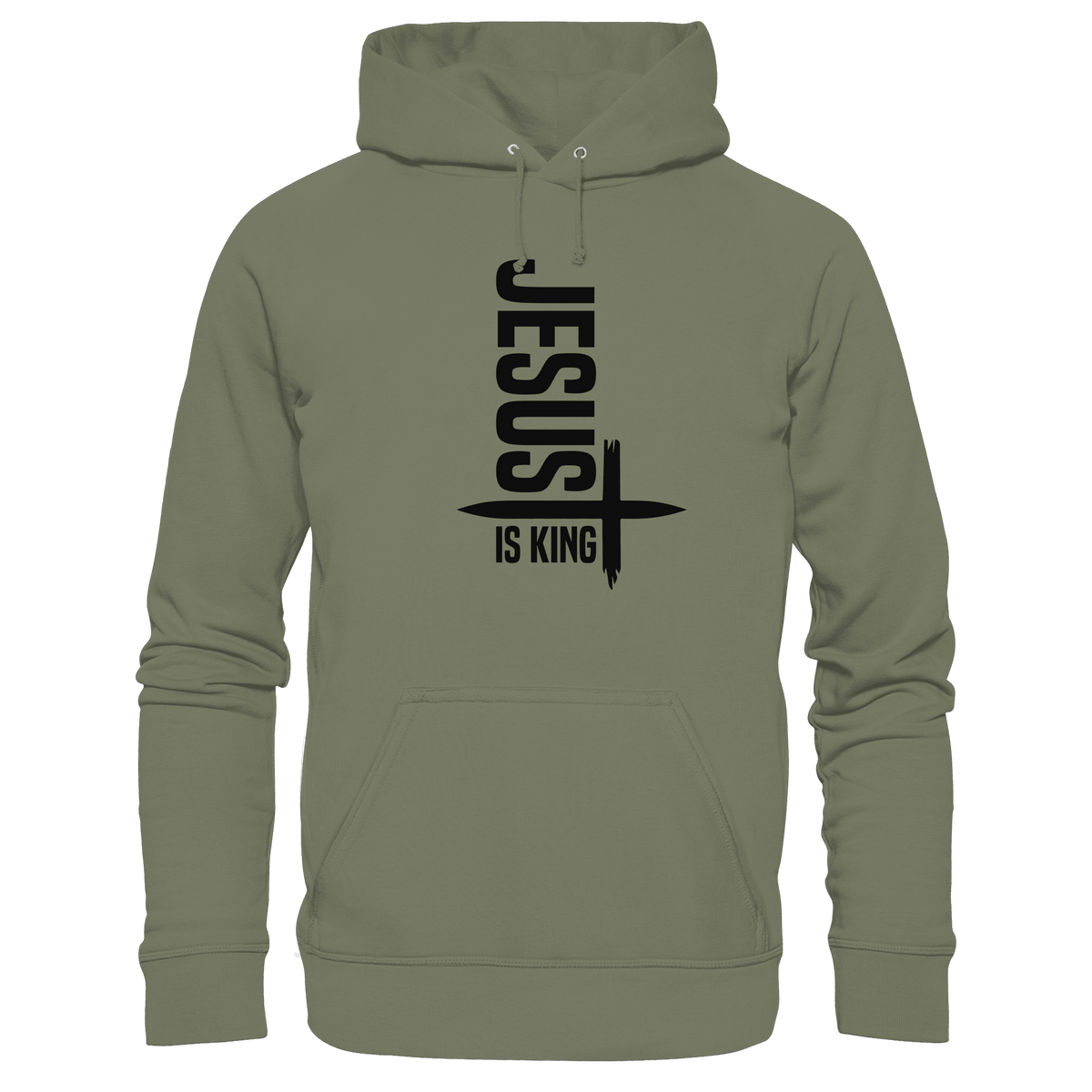 Jesus is King | Ein Statement des Glaubens - Premium Unisex Hoodie - Hoodies - Classic Olive - GfoitMa
