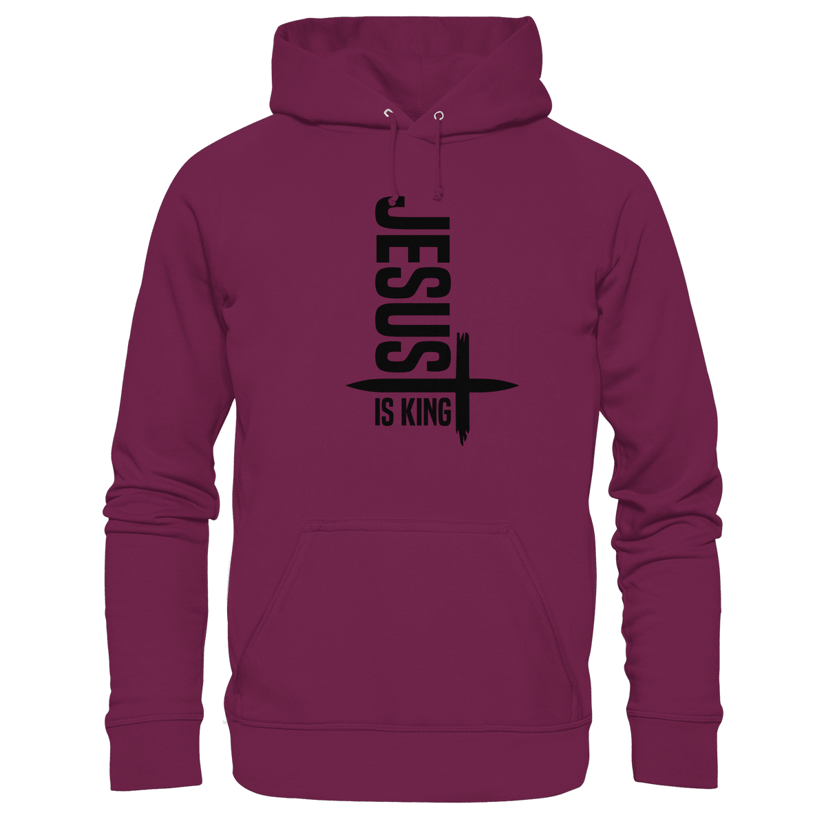 Jesus is King | Ein Statement des Glaubens - Premium Unisex Hoodie - Hoodies - Burgund - GfoitMa