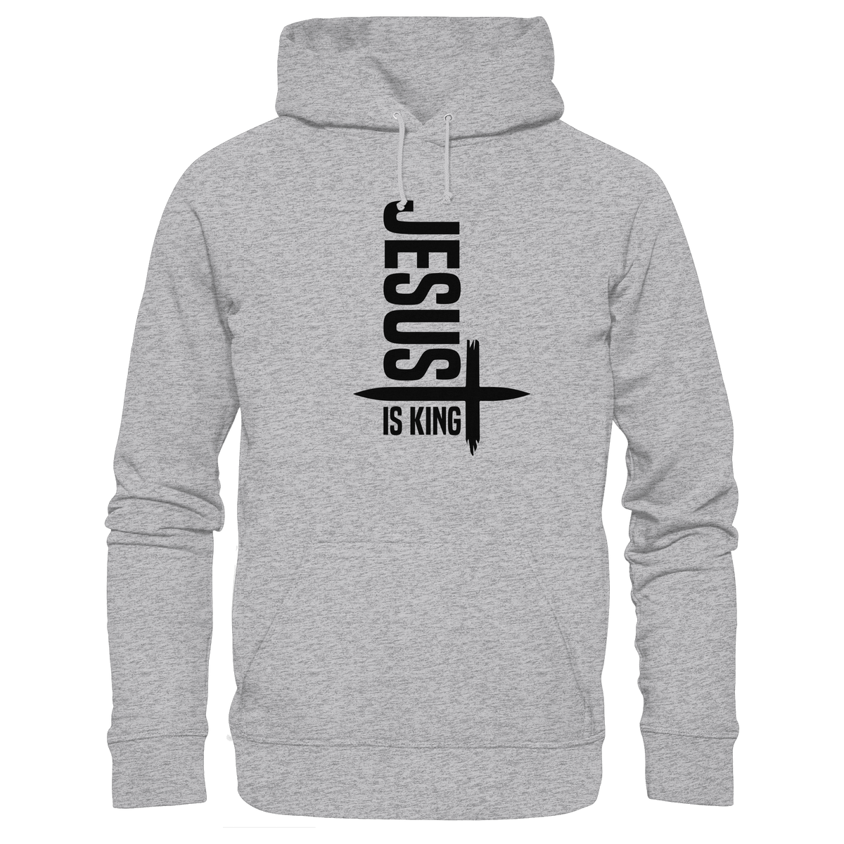Jesus is King | Ein Statement des Glaubens - Premium Unisex Hoodie - Hoodies - Heather Grey (meliert) - GfoitMa