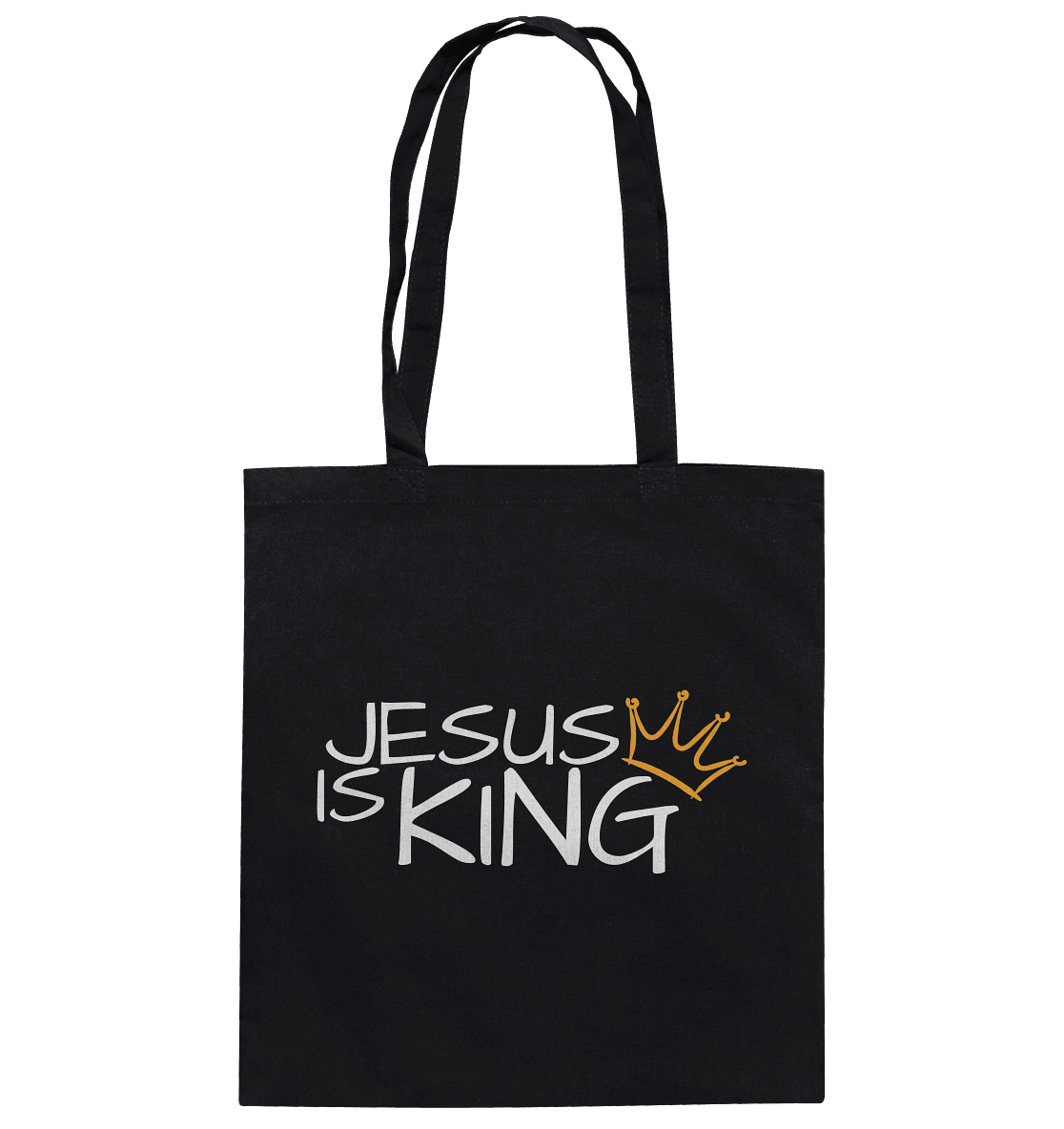 Jesus is King – Eine kraftvolle Botschaft des Glaubens | Christliche Kleidung - Baumwolltasche - Taschen - Black - GfoitMa
