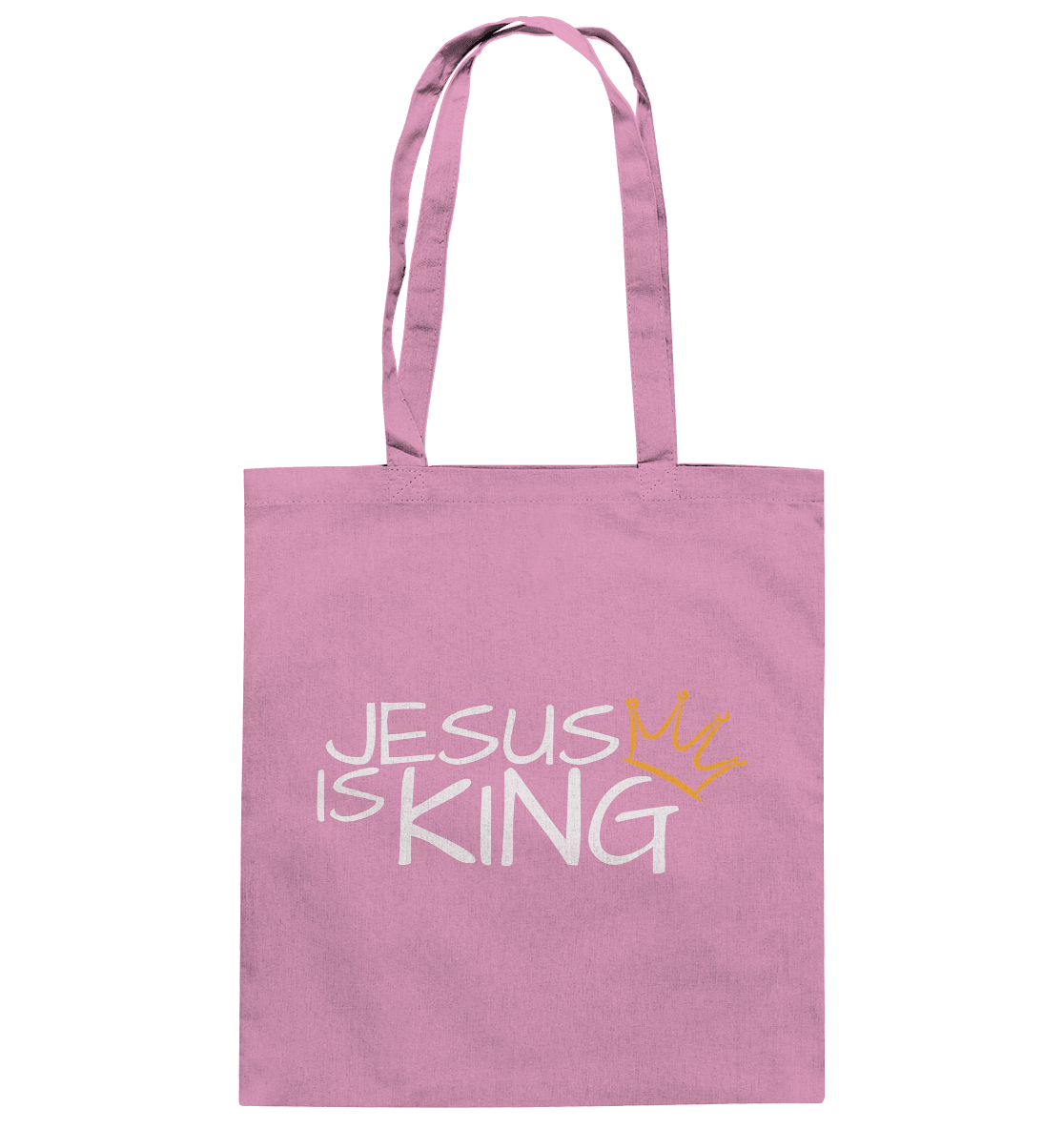 Jesus is King – Eine kraftvolle Botschaft des Glaubens | Christliche Kleidung - Baumwolltasche - Taschen - Classic Pink - GfoitMa