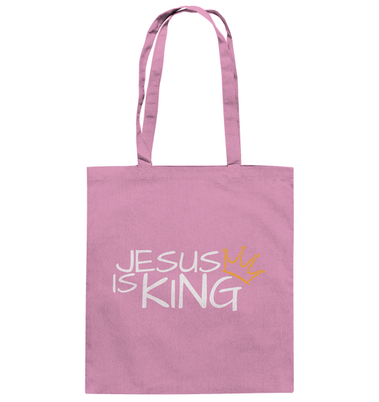 Jesus is King – Eine kraftvolle Botschaft des Glaubens | Christliche Kleidung - Baumwolltasche - Taschen - Classic Pink - GfoitMa