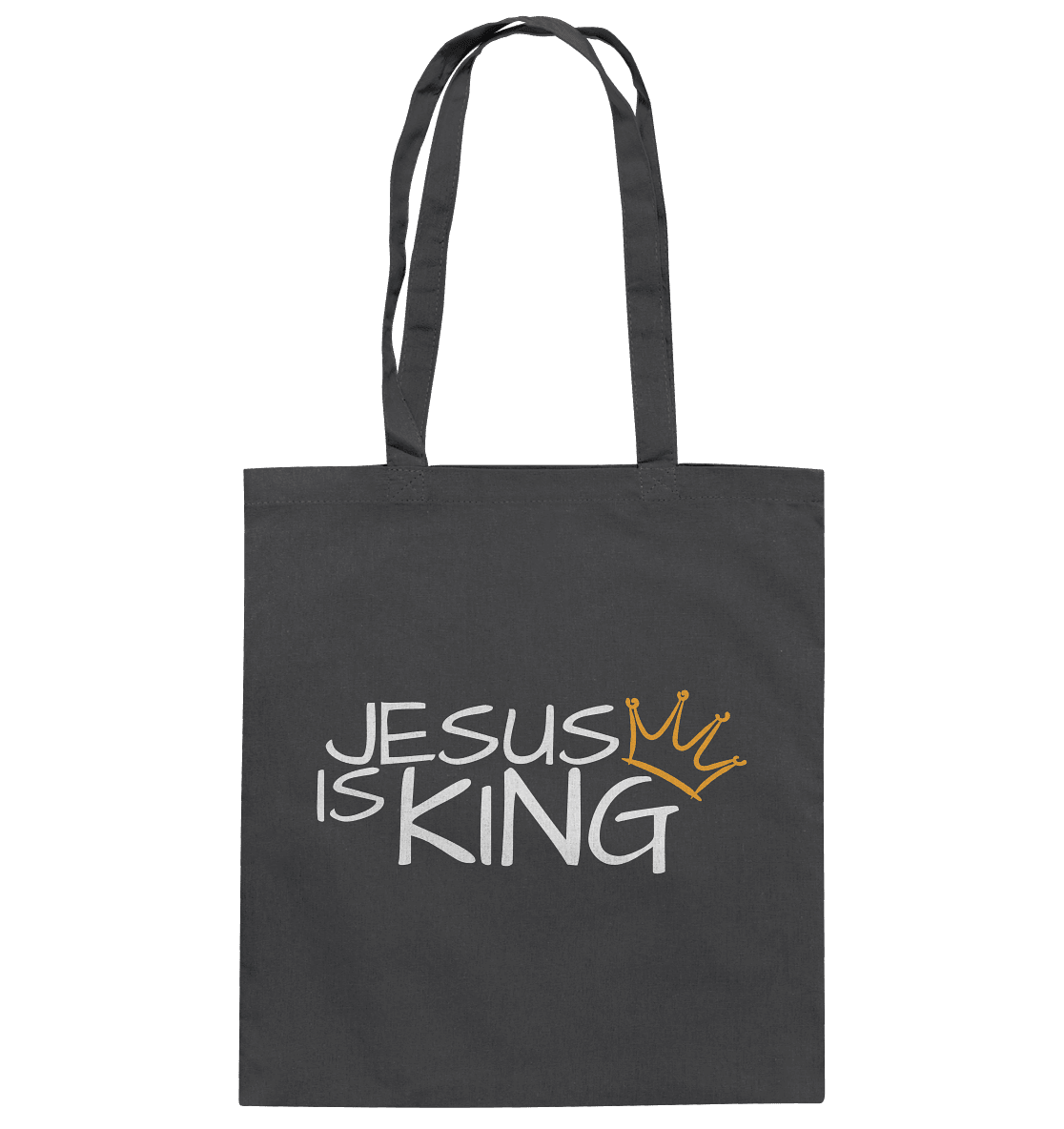 Jesus is King – Eine kraftvolle Botschaft des Glaubens | Christliche Kleidung - Baumwolltasche - Taschen - Graphite Grey - GfoitMa