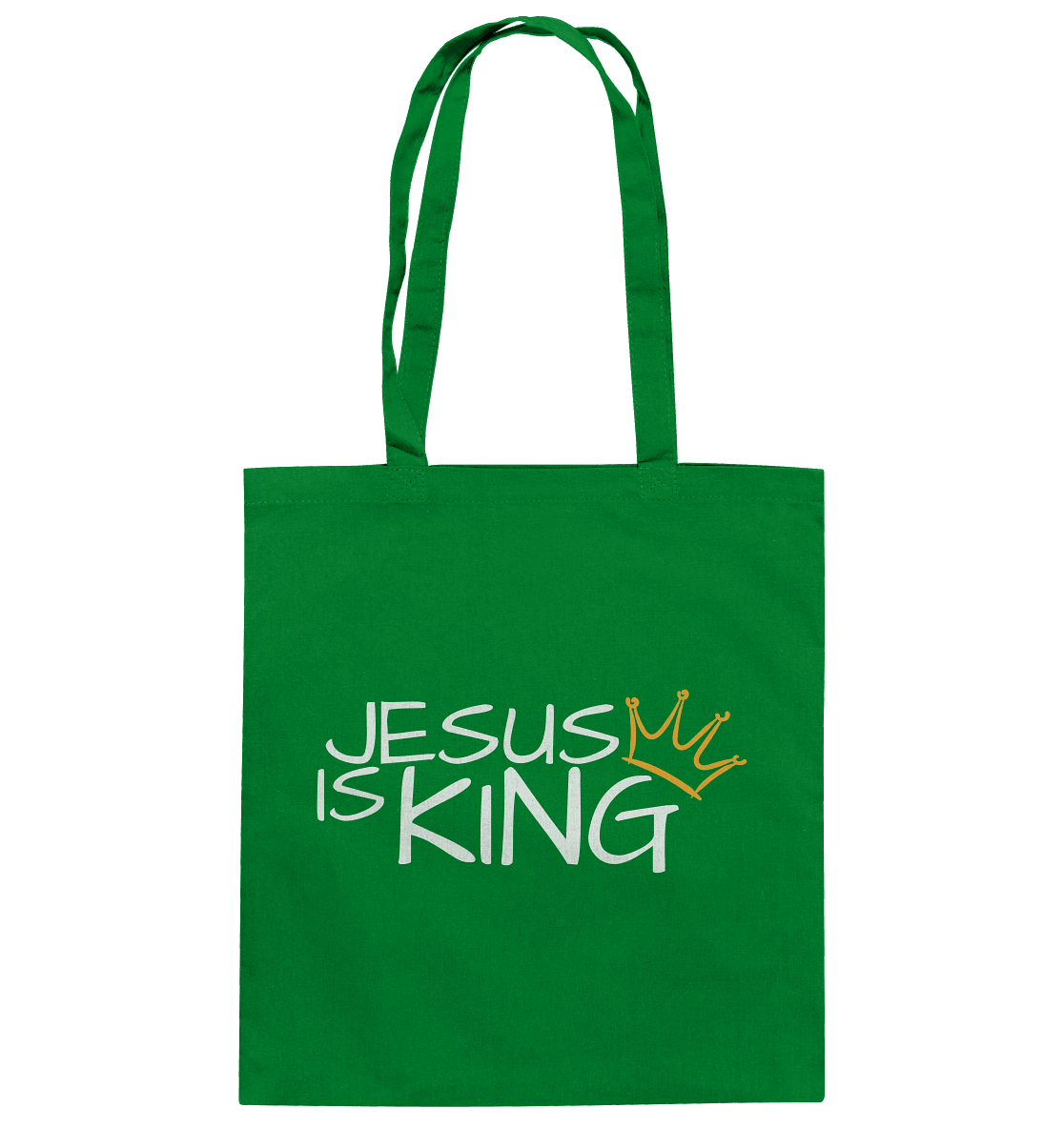 Jesus is King – Eine kraftvolle Botschaft des Glaubens | Christliche Kleidung - Baumwolltasche - Taschen - Kelly Green - GfoitMa