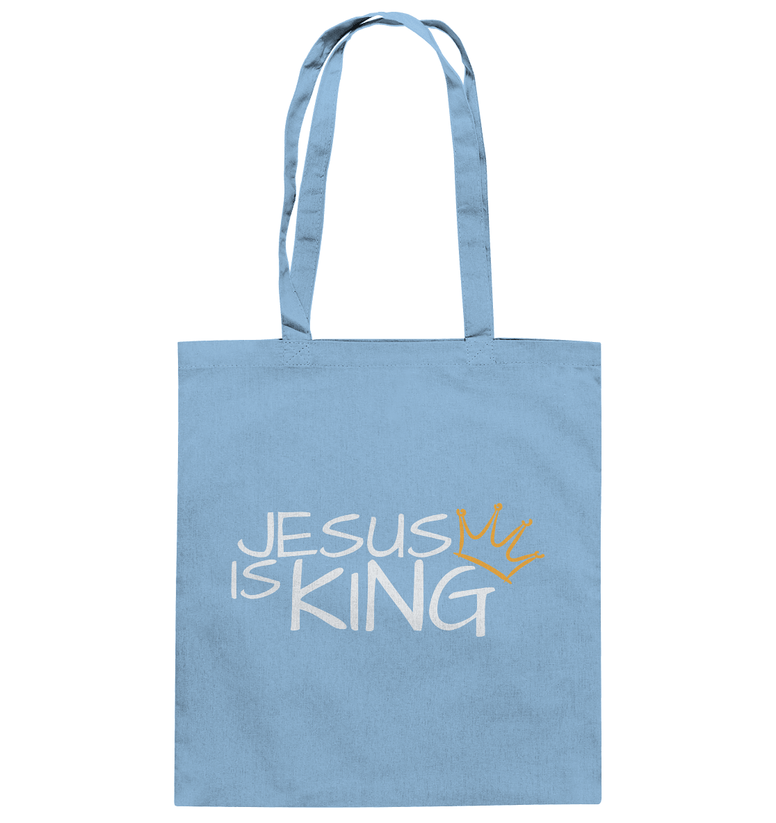 Jesus is King – Eine kraftvolle Botschaft des Glaubens | Christliche Kleidung - Baumwolltasche - Taschen - Sky Blue - GfoitMa