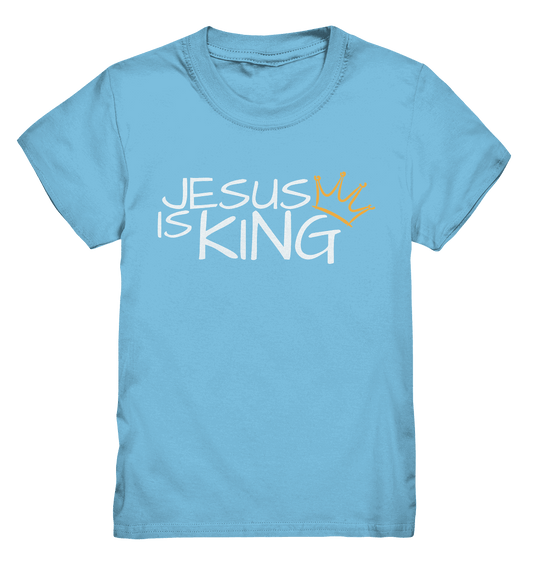 Jesus is King – Eine kraftvolle Botschaft des Glaubens | Christliche Kleidung - Kids Premium Shirt - Kids & Babys - Sky Blue - GfoitMa