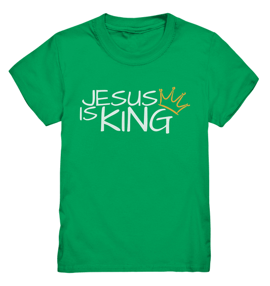 Jesus is King – Eine kraftvolle Botschaft des Glaubens | Christliche Kleidung - Kids Premium Shirt - Kids & Babys - Kelly Green - GfoitMa