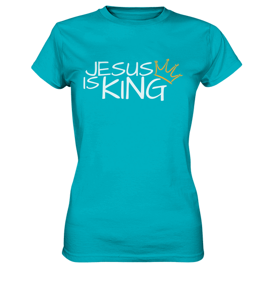 Jesus is King – Eine kraftvolle Botschaft des Glaubens | Christliche Kleidung - Ladies Premium Shirt - Lady-Shirts - Swimming Pool - GfoitMa