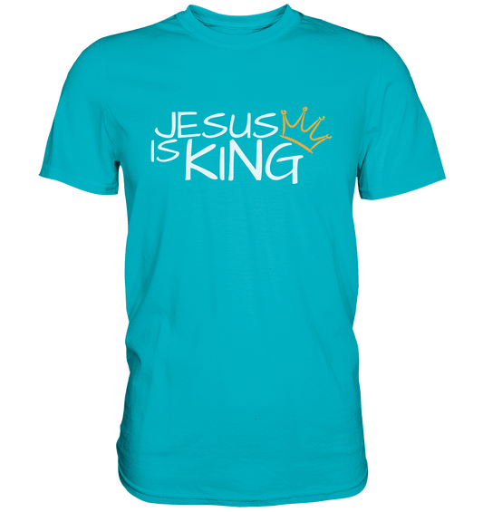 Jesus is King – Eine kraftvolle Botschaft des Glaubens | Christliche Kleidung - Premium Shirt - Unisex-Shirts - Swimming Pool - GfoitMa