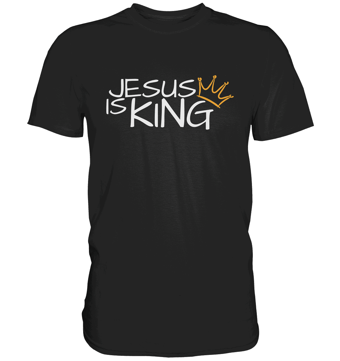 Jesus is King – Eine kraftvolle Botschaft des Glaubens | Christliche Kleidung - Premium Shirt - Unisex-Shirts - Black - GfoitMa