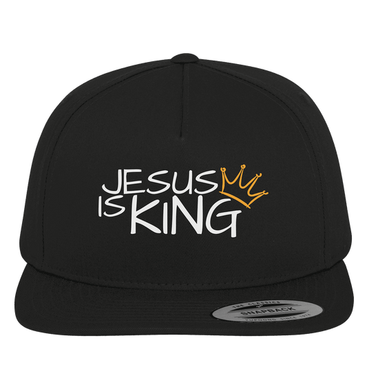 Jesus is King – Eine kraftvolle Botschaft des Glaubens | Christliche Kleidung - Premium Snapback - Kappen & Mützen - Black / Green - GfoitMa