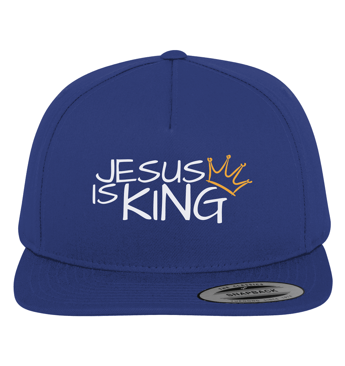 Jesus is King – Eine kraftvolle Botschaft des Glaubens | Christliche Kleidung - Premium Snapback - Kappen & Mützen - Royal / Green - GfoitMa