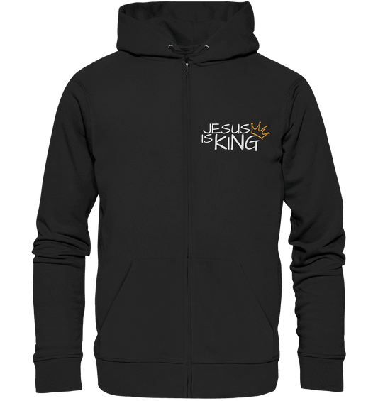 Jesus is King – Eine kraftvolle Botschaft des Glaubens | Christliche Kleidung - Zipper - Jacken/ Zipper - Black Pure - GfoitMa