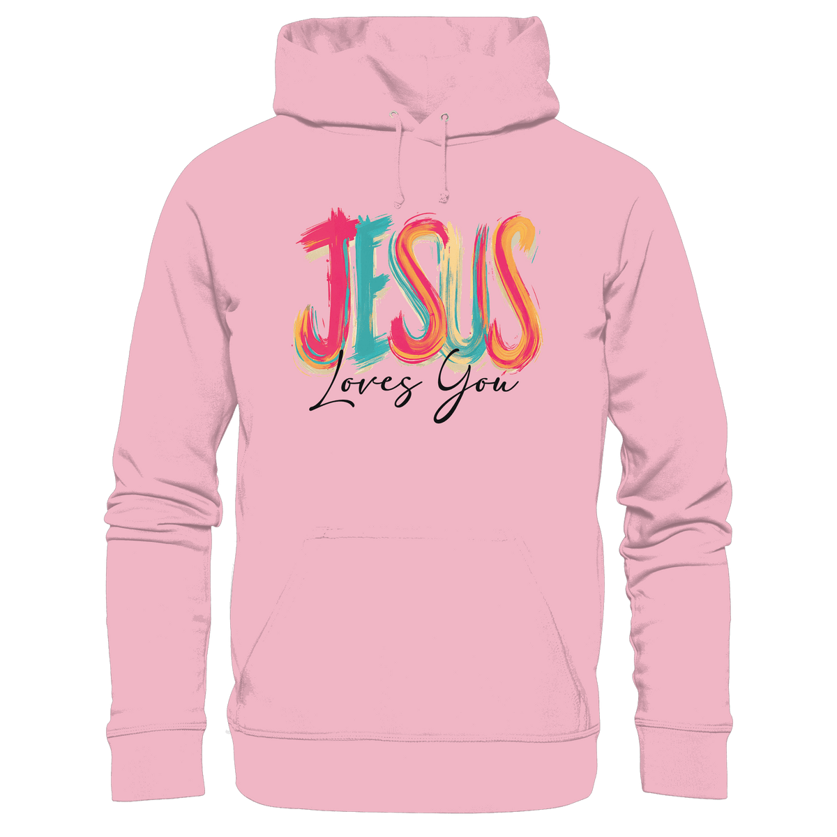Jesus Loves You – Buntes Design voller Hoffnung und Liebe | Christliches Design - Kids Premium Hoodie - Kids & Babys - Light Pink - GfoitMa