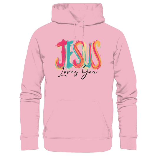 Jesus Loves You – Buntes Design voller Hoffnung und Liebe | Christliches Design - Kids Premium Hoodie - Kids & Babys - Light Pink - GfoitMa