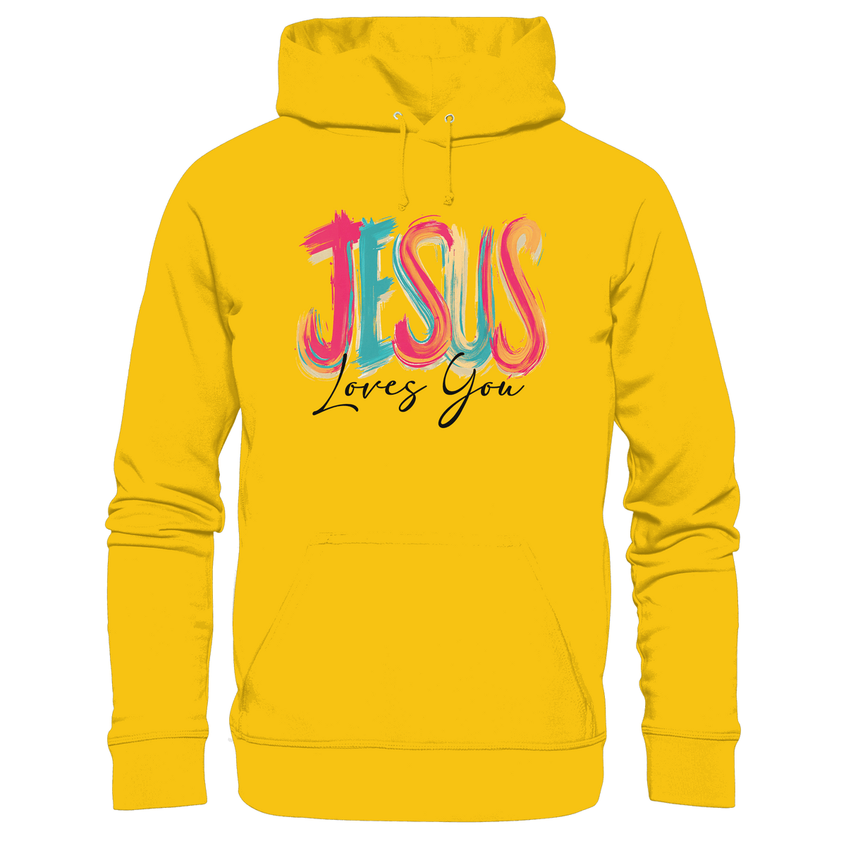 Jesus Loves You – Buntes Design voller Hoffnung und Liebe | Christliches Design - Kids Premium Hoodie - Kids & Babys - Sunflower - GfoitMa