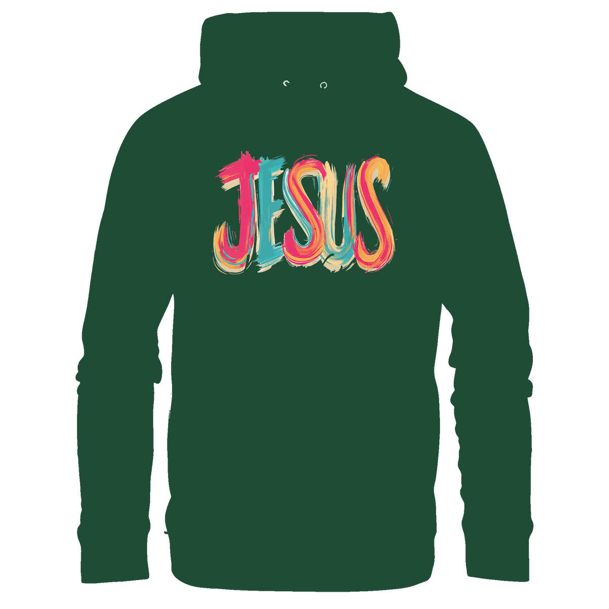 Jesus Loves You – Buntes Design voller Hoffnung und Liebe | Christliches Design - Kids Premium Hoodie - Kids & Babys - Bottlegreen - GfoitMa