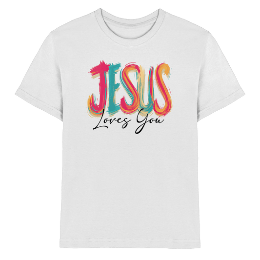 Jesus Loves You – Buntes Design voller Hoffnung und Liebe | Christliches Design - Kids Premium Shirt - Kids & Babys - White - GfoitMa