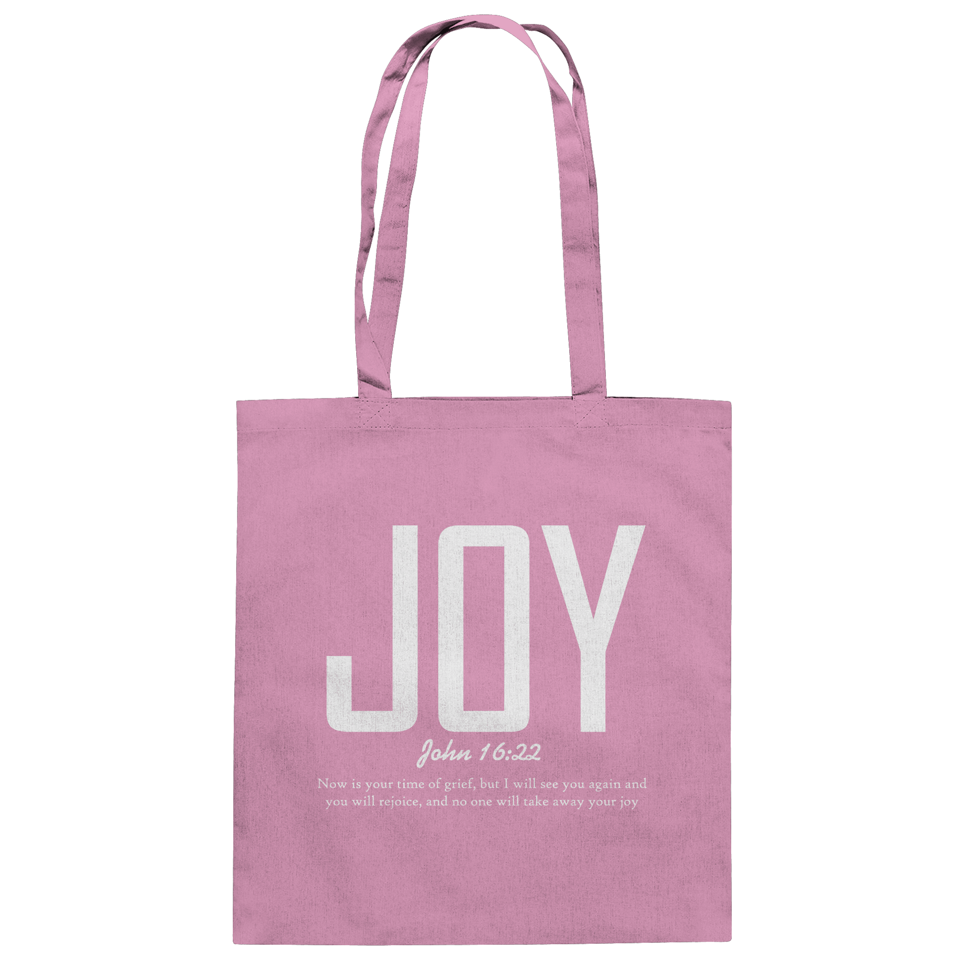 JOY – John 16:22 | Christliches Design mit Bibelvers - Baumwolltasche - Taschen - Classic Pink - GfoitMa