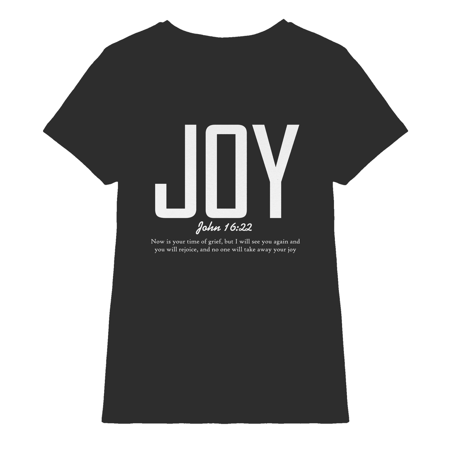 JOY – John 16:22 | Christliches Design mit Bibelvers - Ladies Premium Shirt - Lady-Shirts - Black - GfoitMa