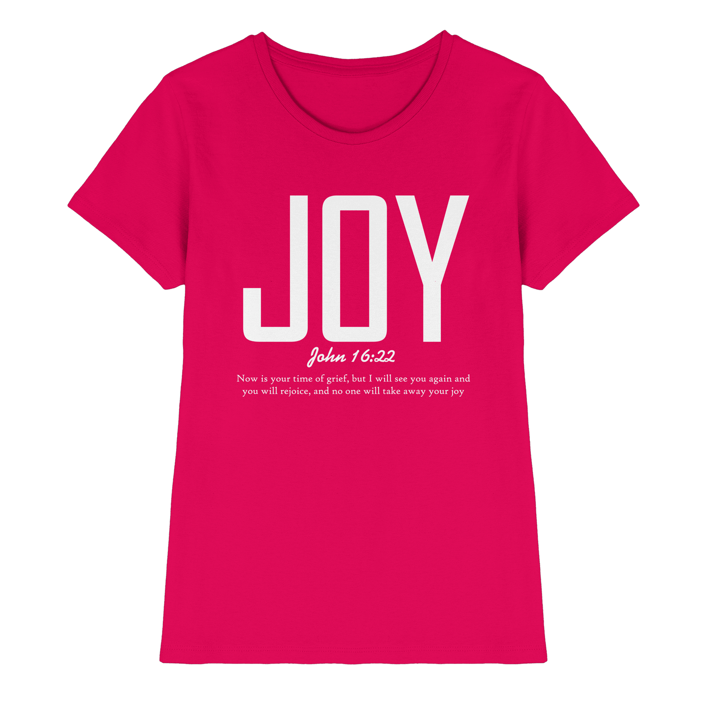JOY – John 16:22 | Christliches Design mit Bibelvers - Ladies Premium Shirt - Lady-Shirts - Sorbet - GfoitMa